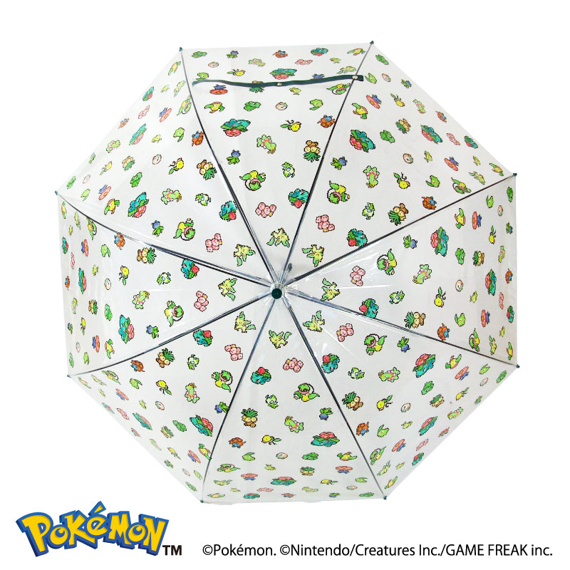 ポケモンビニール傘60cm ピクセルアート くさタイプ