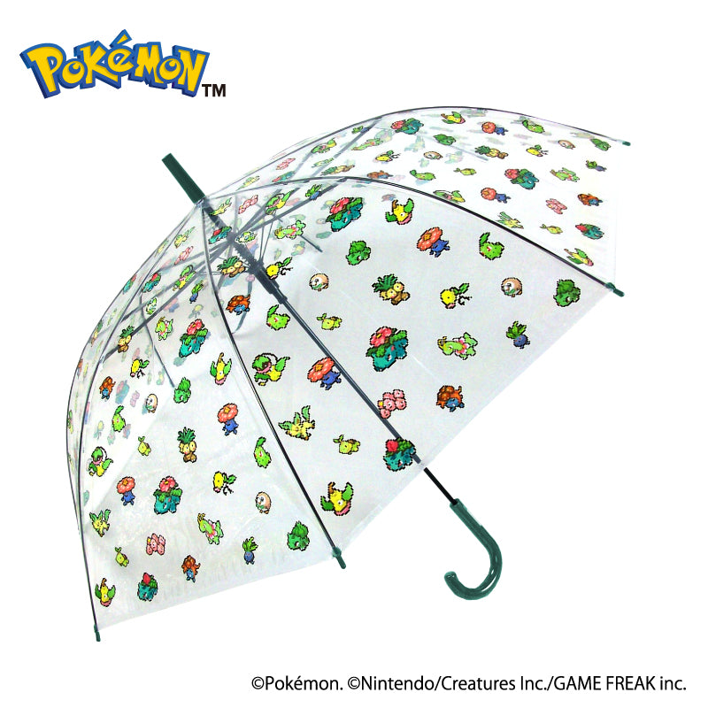 ポケモンビニール傘60cm ピクセルアート くさタイプ