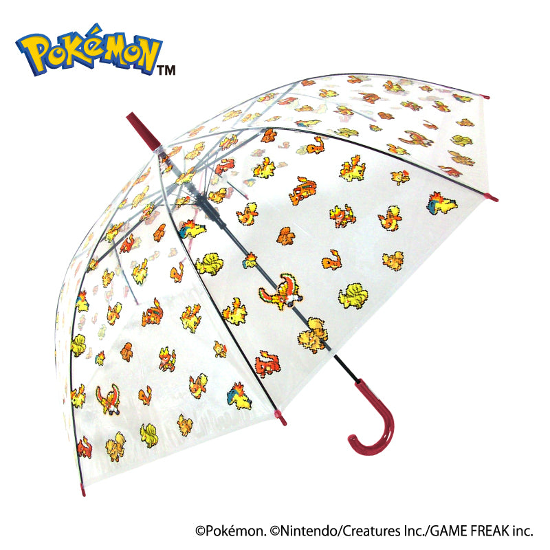 ポケモンビニール傘60cm ピクセルアート ほのおタイプ