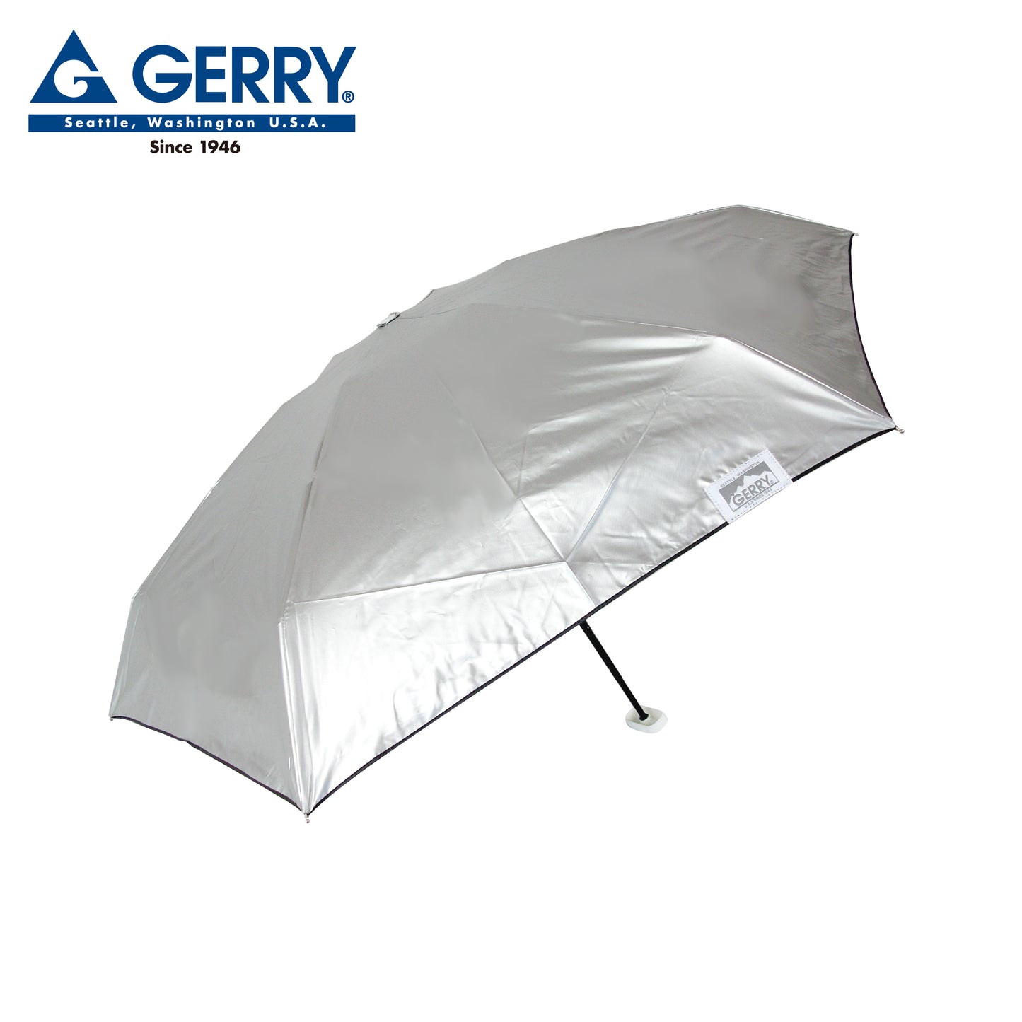 GERRY 晴雨兼用コンパクト折傘50cm シルバー