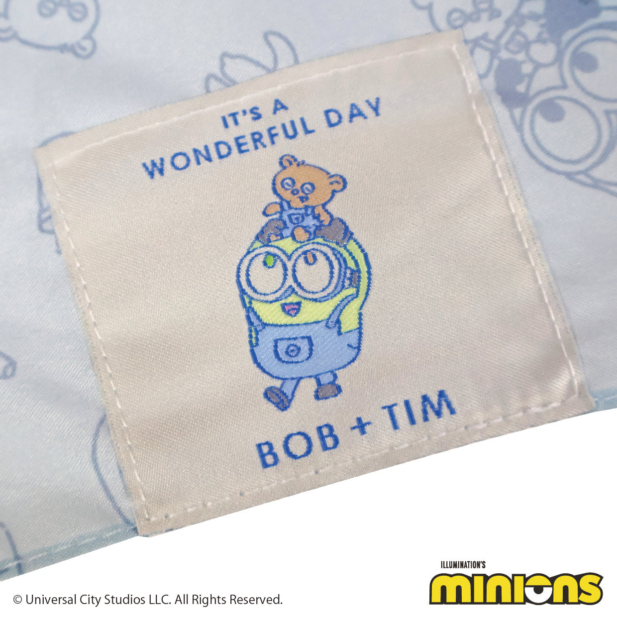 ミニオン 折傘50cm TIM&BOB ライトブルー