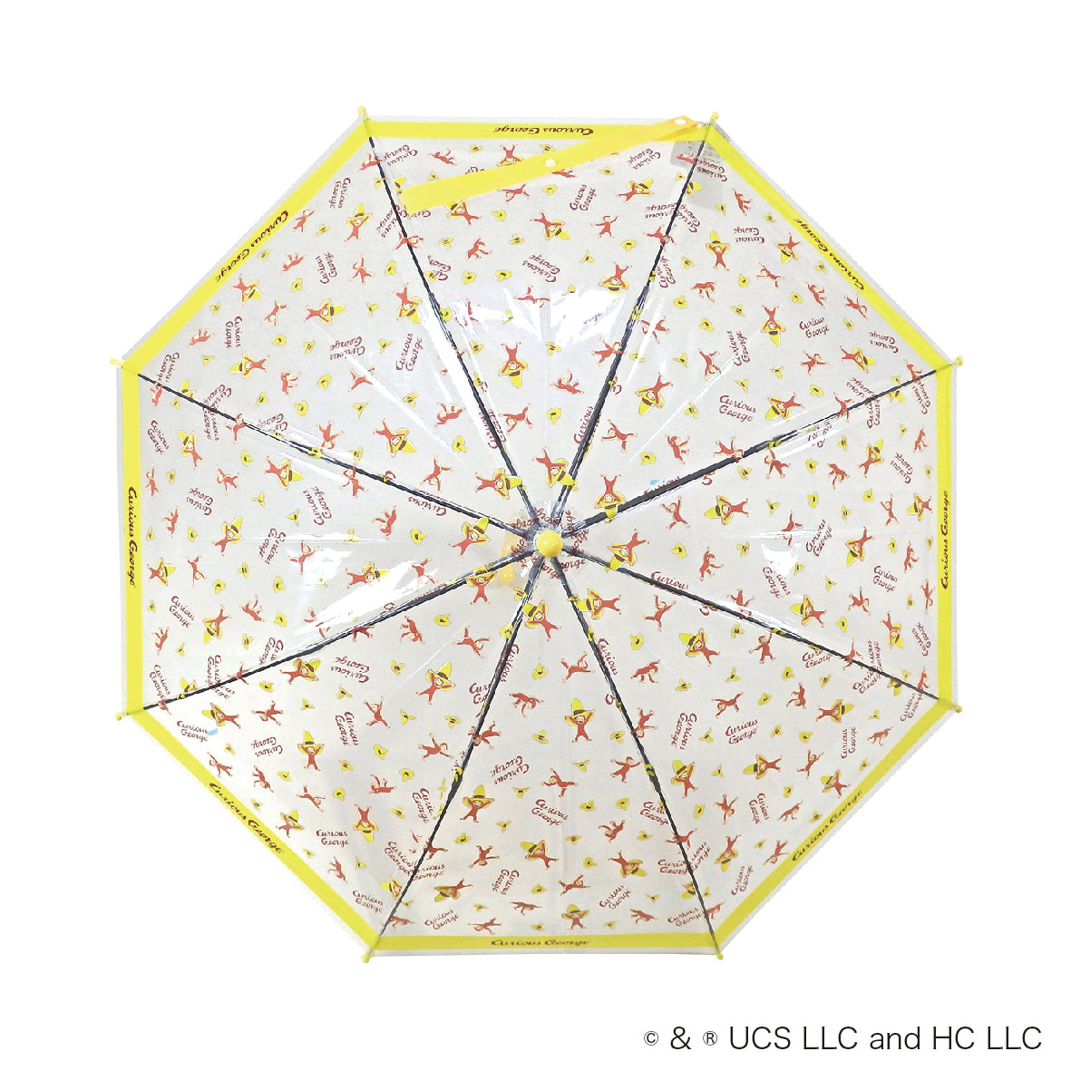 おさるのジョージ 手開きビニール傘45cm