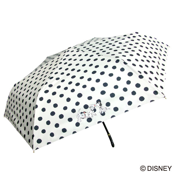 Disney 晴雨兼用折傘 101匹わんちゃん ドット50cm