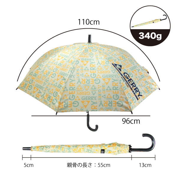 GERRY KIDS BJP長傘55cm ロゴ総柄ベージュ