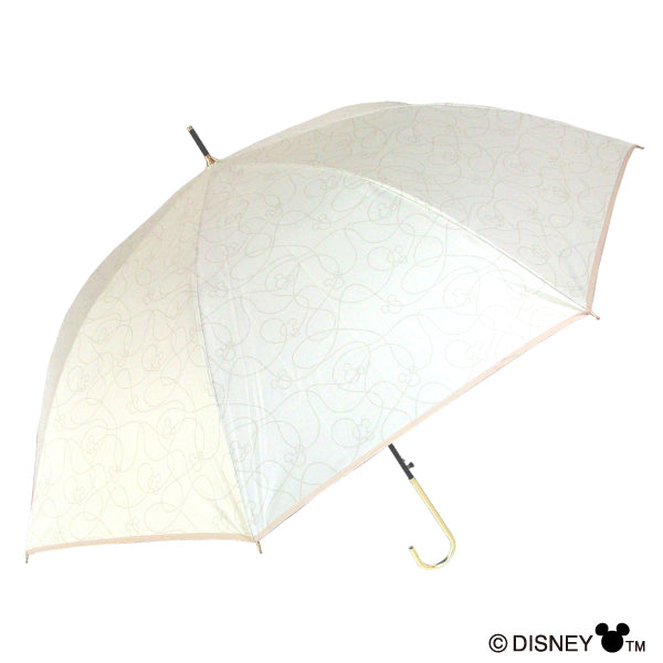 Disney 晴雨兼用長傘 みつまるミッキー58cm ベージュ