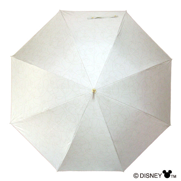 Disney 晴雨兼用長傘 みつまるミッキー58cm ベージュ