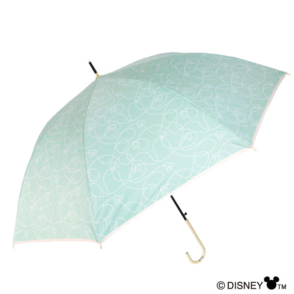Disney 晴雨兼用長傘 みつまるミッキー58cm ミント