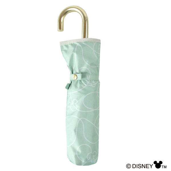 Disney 晴雨兼用折傘 みつまるミッキー50cm ミント