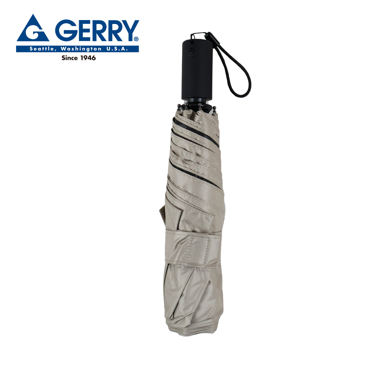 GERRY 自動開閉晴雨兼用折傘55cm ベージュグレイ