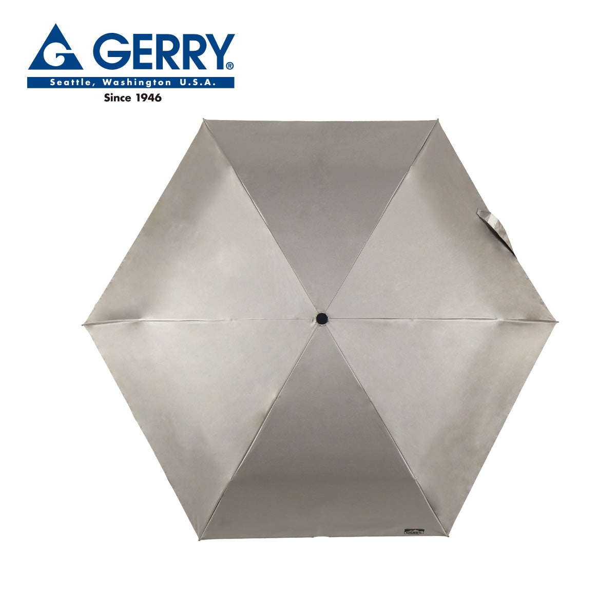 GERRY 自動開閉晴雨兼用折傘55cm ベージュグレイ