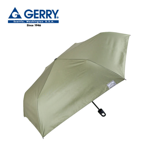 GERRY　晴雨兼用カラビナ手元折傘55cm　カーキ