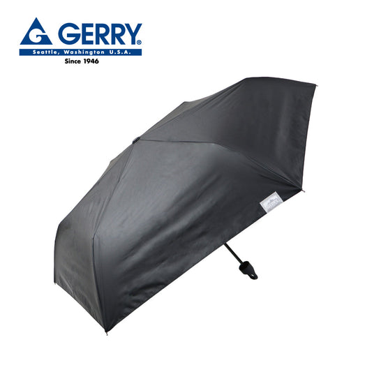 GERRY　晴雨兼用カラビナ手元折傘55cm　ブラック