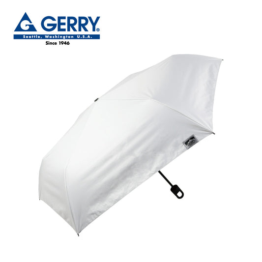 GERRY　晴雨兼用カラビナ手元折傘55cm　オフホワイト