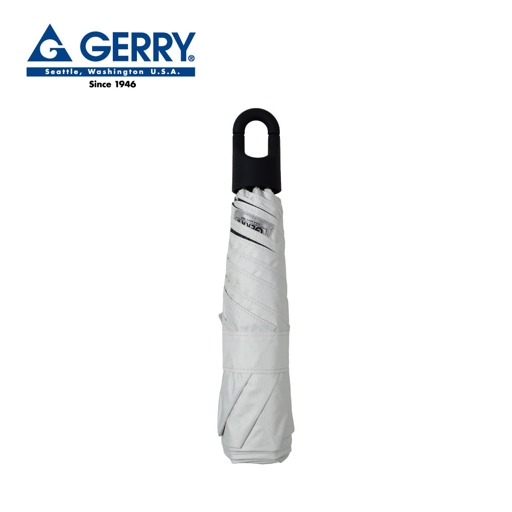 GERRY　晴雨兼用カラビナ手元折傘55cm　オフホワイト