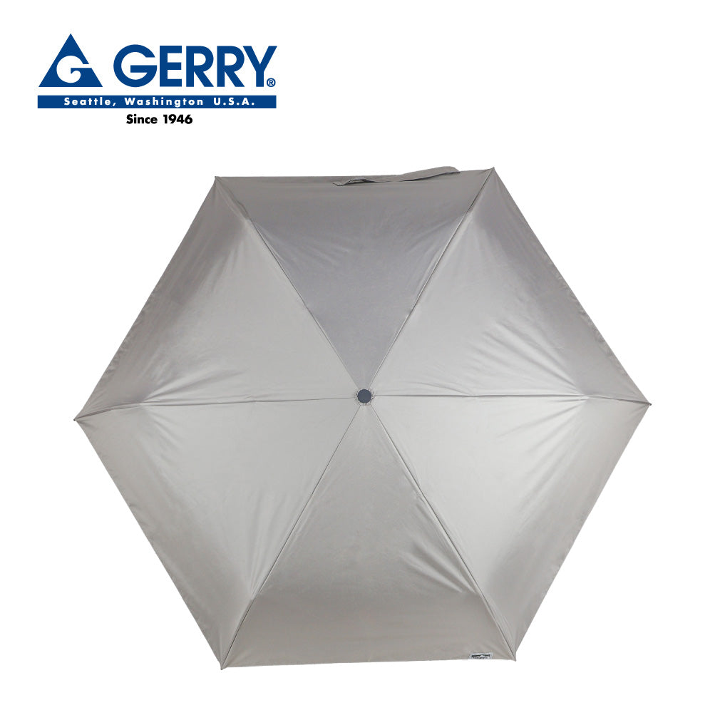 GERRY　晴雨兼用カラビナ手元折傘55cm　ベージュグレイ