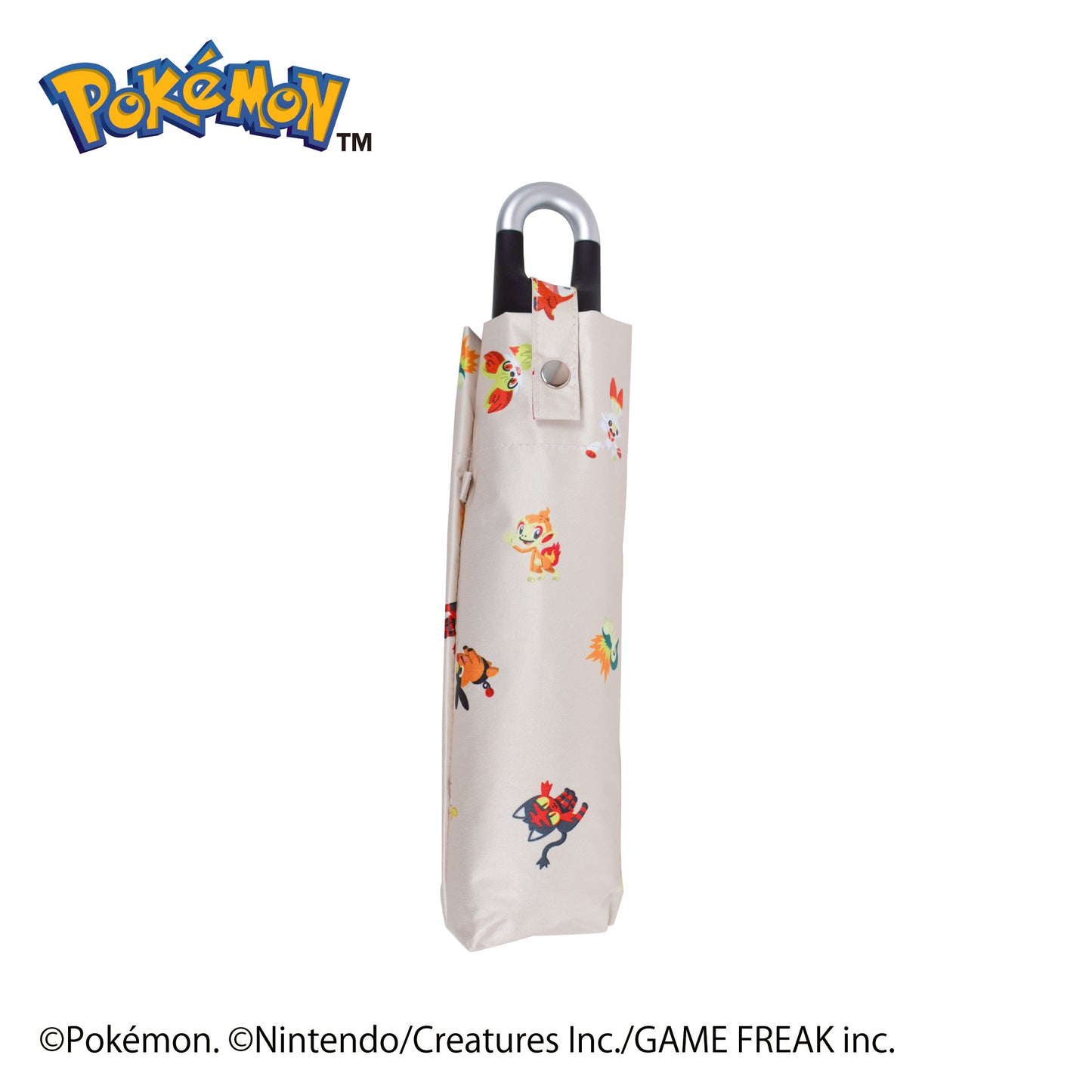 ポケモン晴雨兼用カラビナ折傘50cm　旅立ちの3匹【ほのおタイプ】