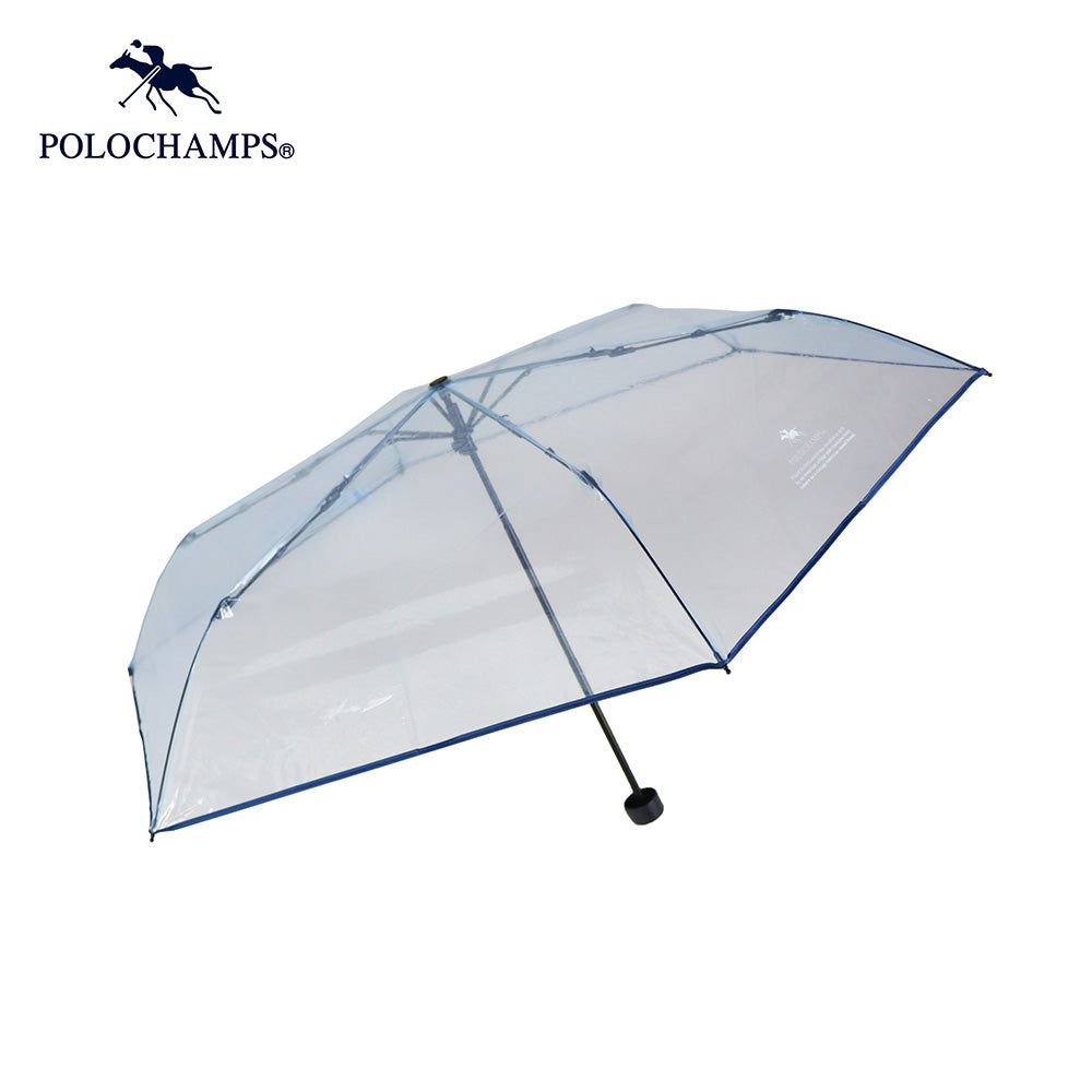 POLOCHAMPS　ビニール折傘　ブルー55cm