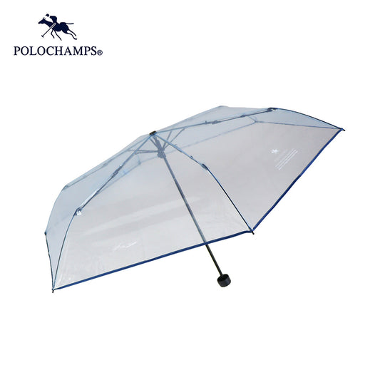 POLOCHAMPS　ビニール折傘　ブルー55cm