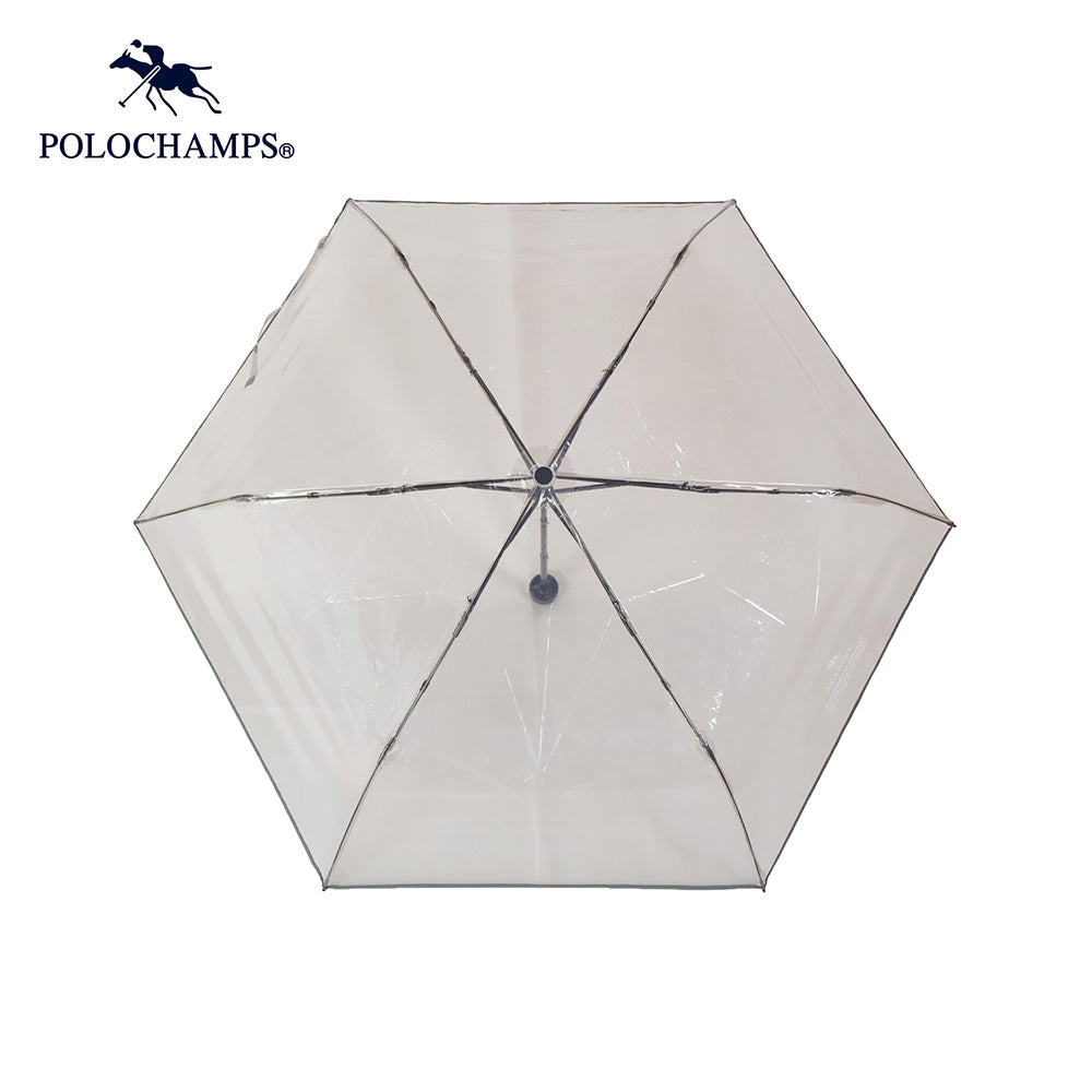 POLOCHAMPS　ビニール折傘　ブラック55cm