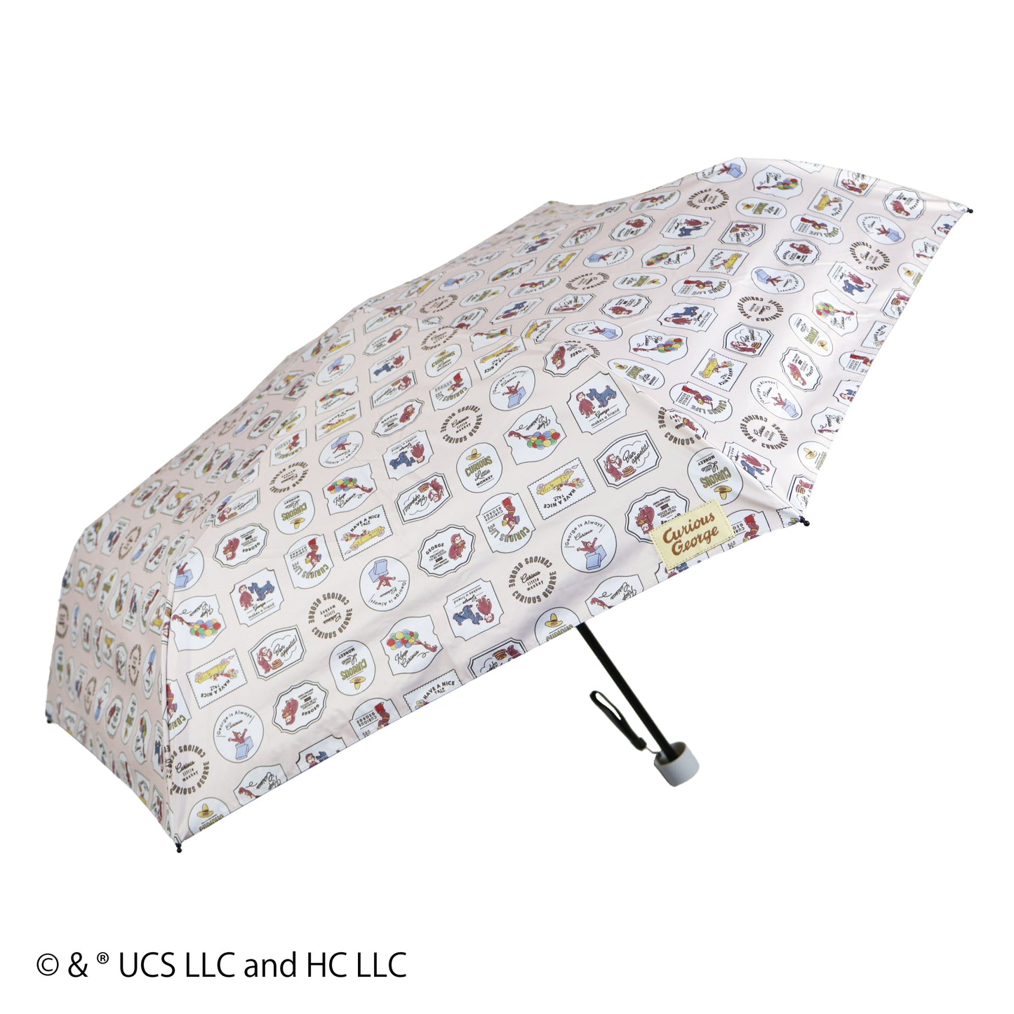 おさるのジョージ　晴雨兼用折傘55cm