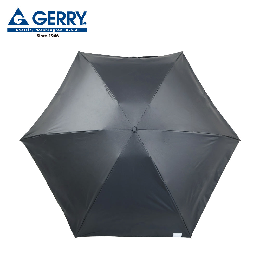 GERRY　晴雨兼用ショート折傘55cm　ブラック