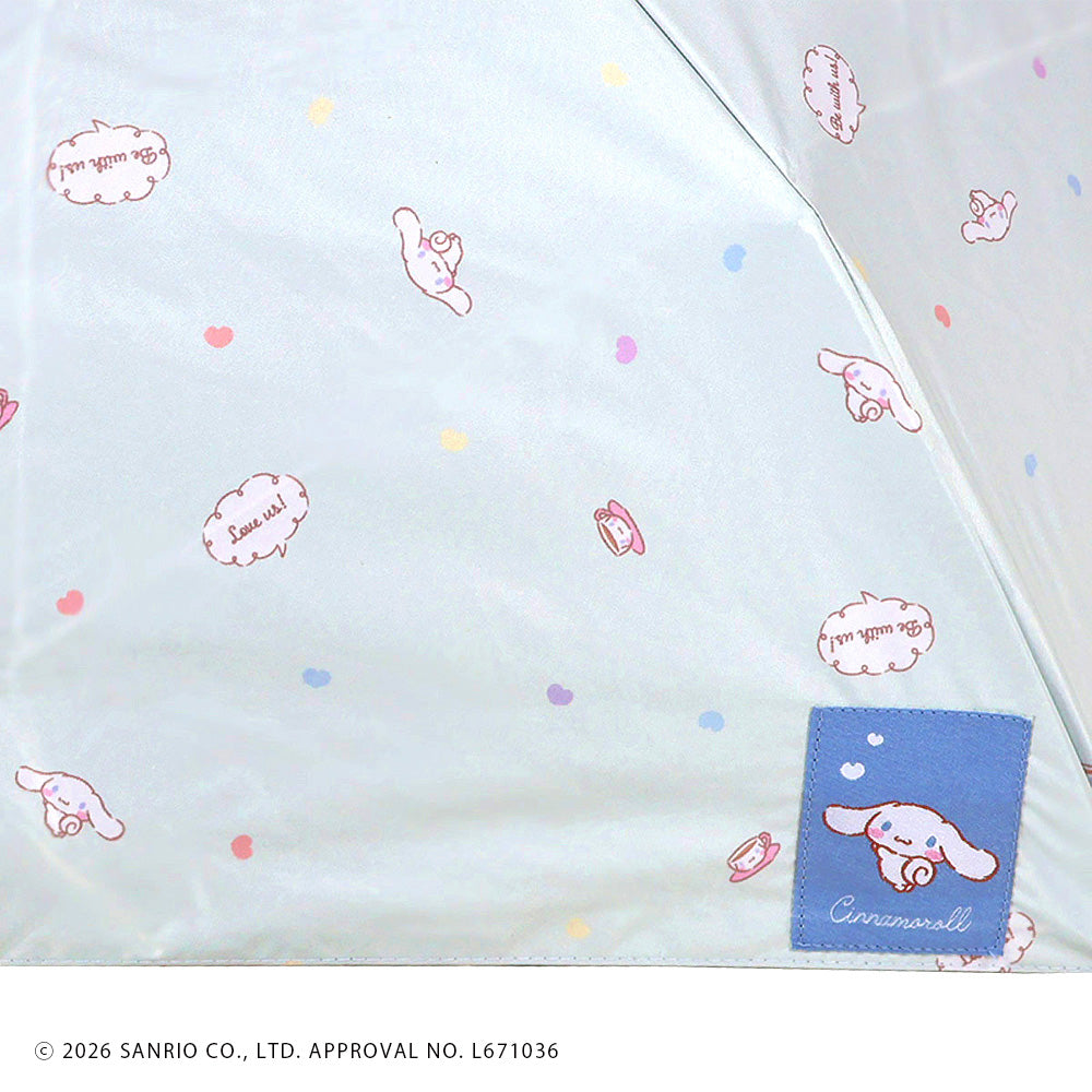 サンリオキャラクターズ　晴雨兼用折りたたみ傘50cm かまってきゅんシナモロール
