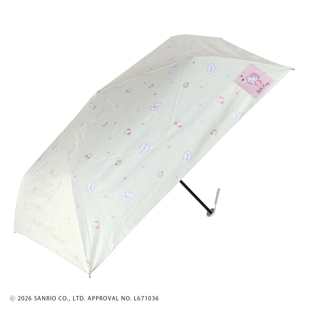 サンリオキャラクターズ　晴雨兼用折りたたみ傘50cm かまってきゅん ハローキティ