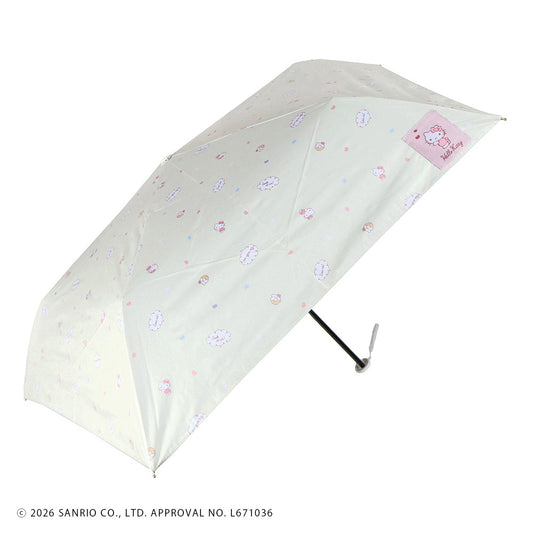 サンリオキャラクターズ　晴雨兼用折りたたみ傘50cm かまってきゅん ハローキティ