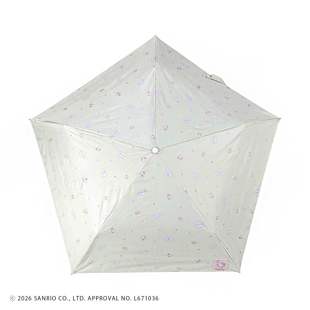 サンリオキャラクターズ　晴雨兼用折りたたみ傘50cm かまってきゅん ハローキティ