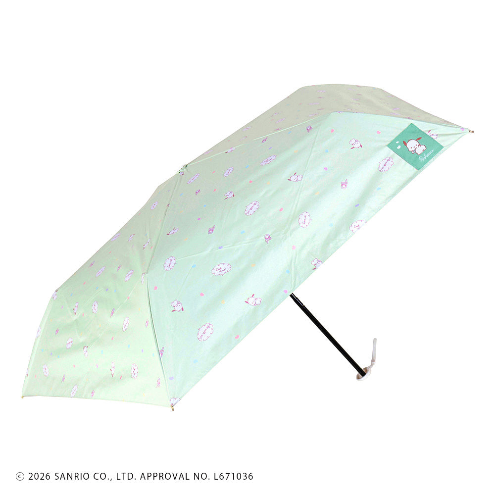 サンリオキャラクターズ　晴雨兼用折りたたみ傘50cm かまってきゅん ポチャッコ