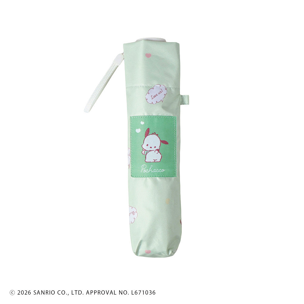 サンリオキャラクターズ　晴雨兼用折りたたみ傘50cm かまってきゅん ポチャッコ