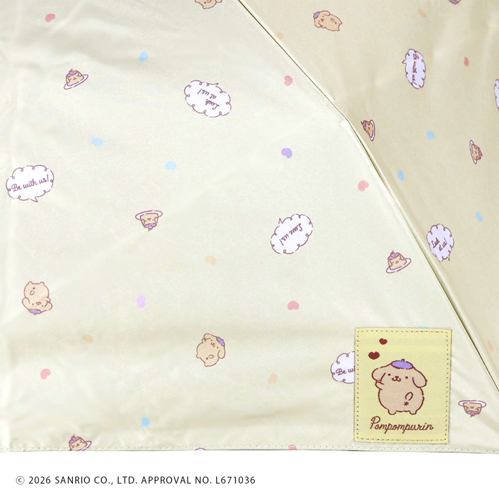 サンリオキャラクターズ 晴雨兼用折りたたみ傘50cm かまってきゅん ポムポムプリン