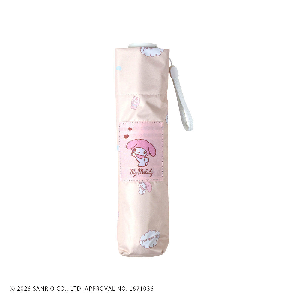 サンリオキャラクターズ　晴雨兼用折りたたみ傘50cm かまってきゅん マイメロディ