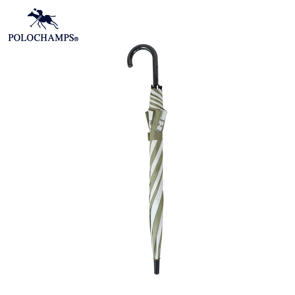 POLOCHAMPS　ジャンプ日傘　カーキ×オフホワイト60cm
