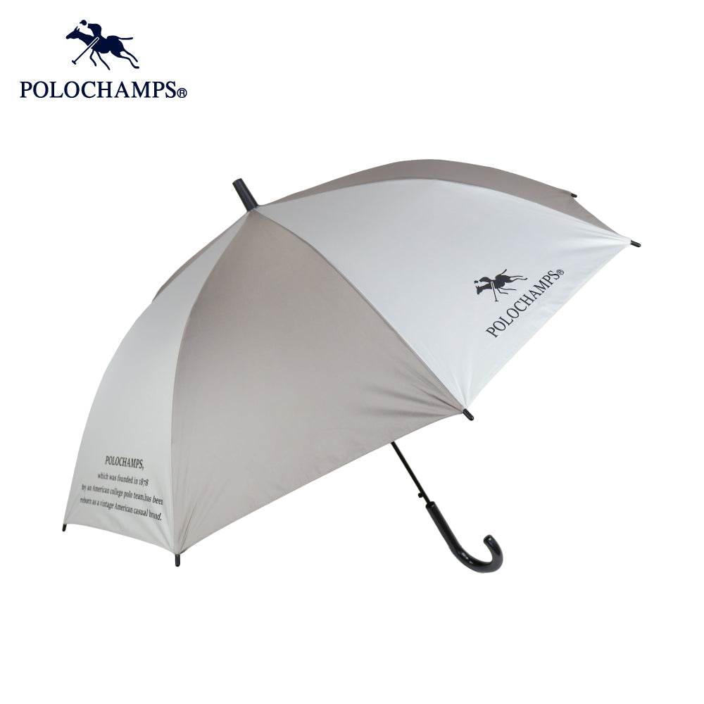 POLOCHAMPS　ジャンプ日傘　オフホワイト×ベージュグレイ60cm
